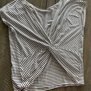Striped open back top